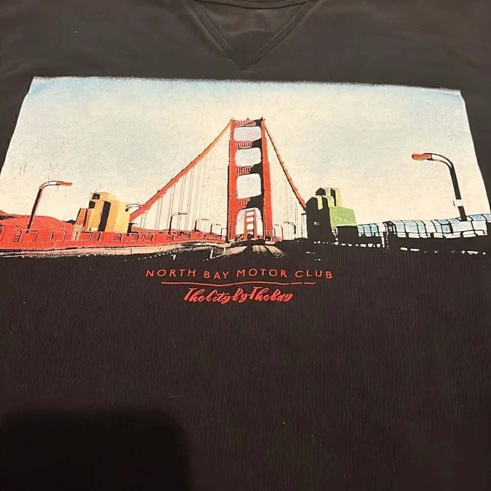 H&M “North Bay Motor Club” crewneck sweater, size Small